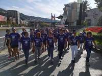 Salida de la tradicional Marcha del Día Mundial del Alzheimer que organiza AFA Bizkaia en Bilbao